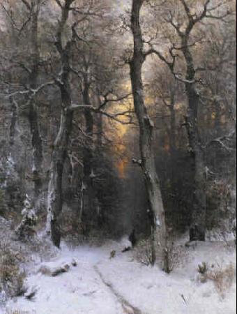 unknow artist Sunset in the Forest oil painting picture